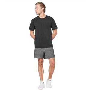 Lululemon Surge Short 6" Lined Heather Allover Sea Salt Light Cast Size Medium